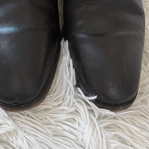 Salvatore Ferragamo Vintage Black Leather Mid-Calf Boot with Signiture Emblem - Picture 6 of 12